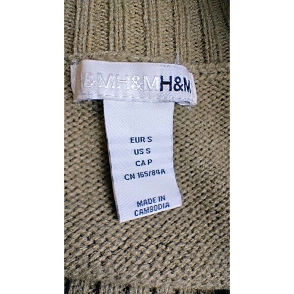 H&M Women's Small‎ Ivory/Beige/Gray Cowl Neck Sweater Dress - Picture 3 of 5